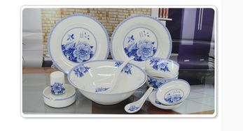 大明陶瓷 28头釉中青花骨质瓷餐具 送礼佳品 心想事成