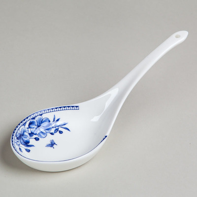 煜乾蝴蝶兰骨瓷勺子陶瓷餐具HDL1001