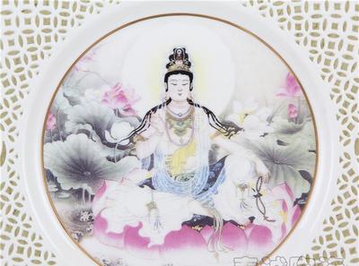 【厂家直销】泰诚陶瓷佛像批发 骨瓷九品观音吉祥通花盘TC-图片_高清图_细节图-潮州市枫溪区泰诚陶瓷经营部 -