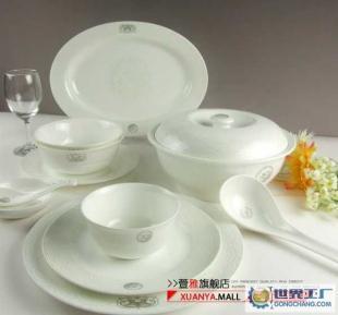 萱雅陶瓷 批发供应56头高档马克骨瓷餐具套装 白鱼入舟_家居家具_世界工厂网中国产品信息库
